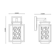 Osmo Black and Clear Glass Outdoor Lantern Wall Light - Lighting.co.za