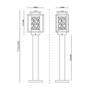 Osmo Sand Black And Glass Outdoor Bollard Light - Lighting.co.za