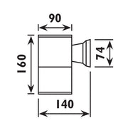 Astra Silver Grey GU10 Round Down Facing Outdoor Wall Light - Lighting.co.za