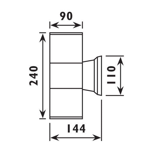 Astra Silver Grey GU10 Round Up Down Facing Outdoor Wall Light - Lighting.co.za