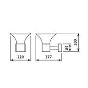 Lennox Dark Grey and Opal Outdoor Wall Light - Lighting.co.za