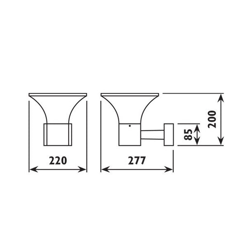 Lennox Dark Grey and Opal Outdoor Wall Light - Lighting.co.za