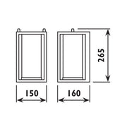 Osmo Black Cube And Glass Outdoor Wall Light - Lighting.co.za