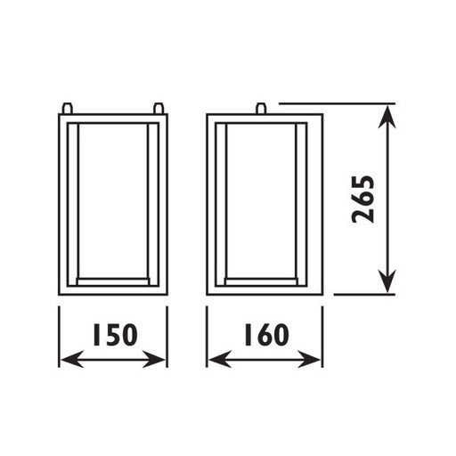 Osmo Black Cube And Glass Outdoor Wall Light - Lighting.co.za