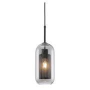New York Tall Black Or Gold Metal Mesh And Glass Pendant Light - Lighting.co.za
