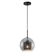 New York Ball Black Or Gold Metal Mesh And Glass Pendant Light 2 Sizes - Lighting.co.za