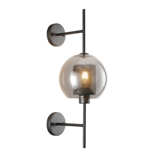 New York Ball Black Or Gold Metal Mesh And Glass Wall Light - Lighting.co.za