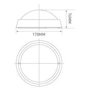 Barkley Round Black 10 |18 Watt LED Outdoor Wall Light - Lighting.co.za