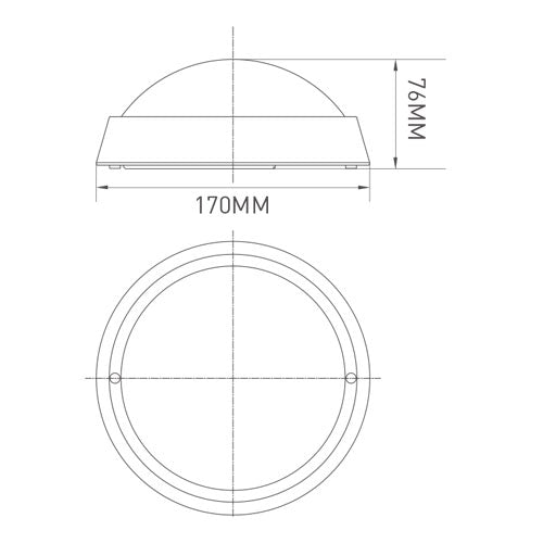 Barkley Round Black 10 |18 Watt LED Outdoor Wall Light - Lighting.co.za
