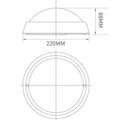 Barkley Round Black 10 |18 Watt LED Outdoor Wall Light - Lighting.co.za