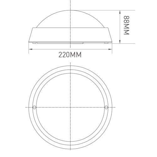 Barkley Round Black 10 |18 Watt LED Outdoor Wall Light - Lighting.co.za