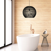 Lamaria Black or White Woven Rattan Pendant Light - Lighting.co.za