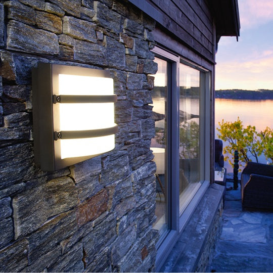 Largo Black or White Outdoor Wall Light - Lighting.co.za