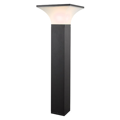 Lennox Dark Grey and Opal Outdoor Bollard Light - Lighting.co.za