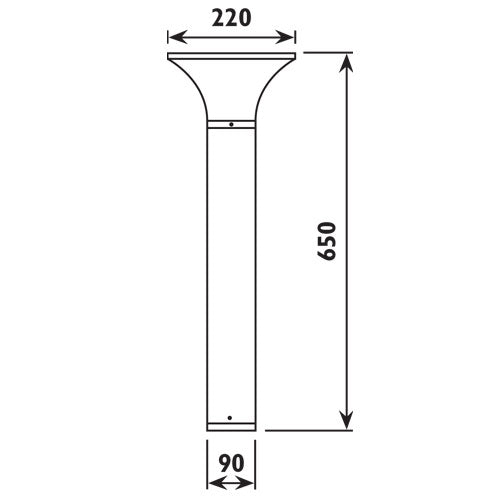 Lennox Dark Grey and Opal Outdoor Bollard Light - Lighting.co.za