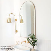 Lia Brass Look | Black Gold | White Gold Metal Wall Light - Lighting.co.za