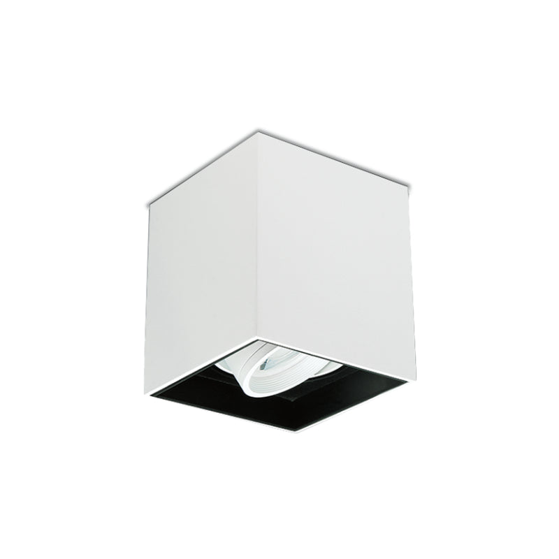Lone Tilt Square White with Black GU10 Surface Mounted Down Light - Lighting.co.za