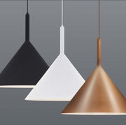 Loom Large Cone Black | White | Copper Pendant Light - Lighting.co.za