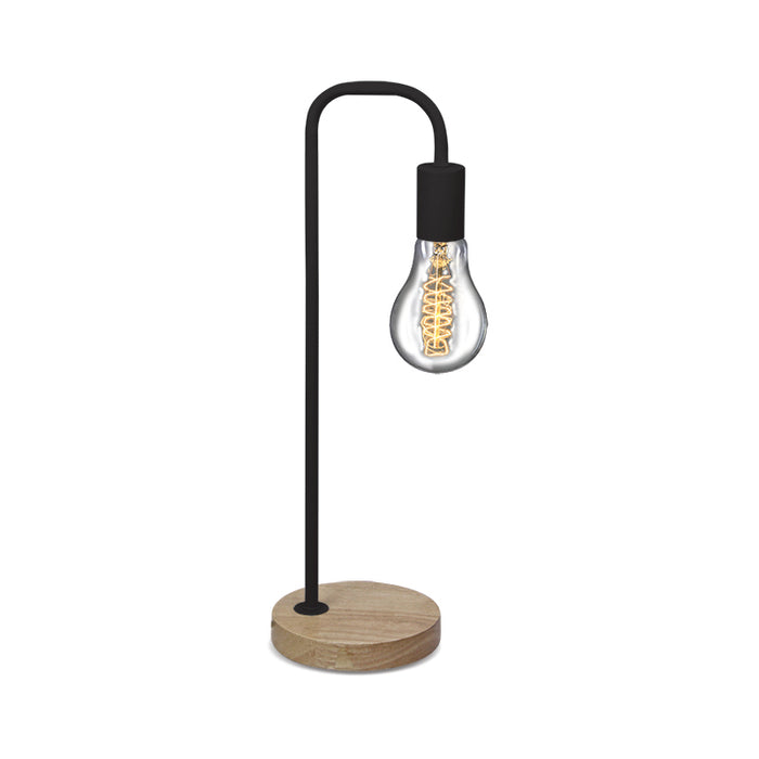 Loop Black | Copper | White and Wood Spazio Desk Lamp - Lighting.co.za