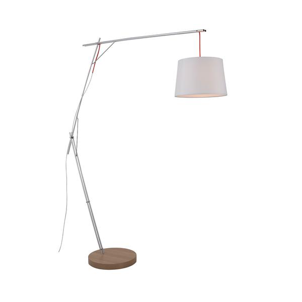 Mantis Black Or White And Wood Cantilever Floor Lamp - Lighting.co.za