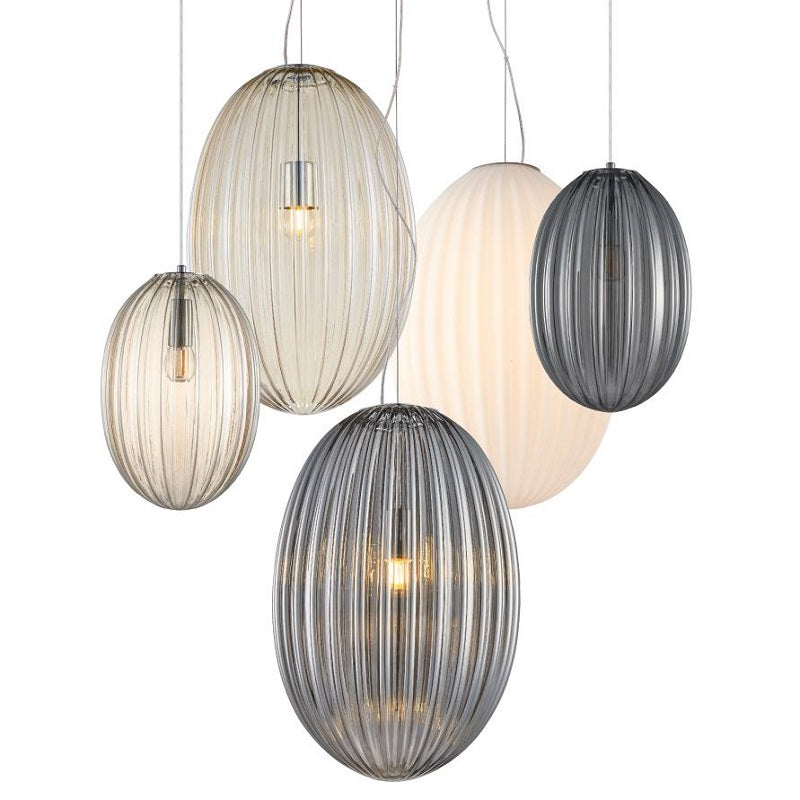 Marilyn Rippled Glass Pendant Light 2 Sizes - Lighting.co.za