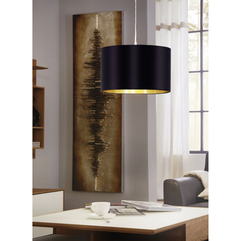 Maserlo Small Taupe Or Black Gold Shade Pendant Light - Lighting.co.za