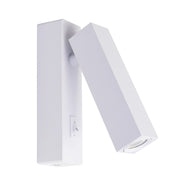 Look Square Black Or White LED Bedside Reading Wall Light - Lighting.co.za