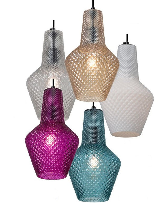 Milano Coloured Glass Pendant Light 2 Sizes - Lighting.co.za