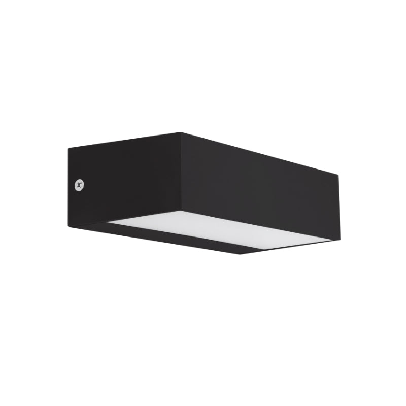 Mite CTC Black | Grey Rectangular Up Down 12W LED Outdoor Wall Light 2 Sizes - Lighting.co.za