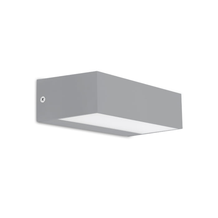 Mite CTC Black | Grey Rectangular Up Down 12W LED Outdoor Wall Light 2 Sizes - Lighting.co.za