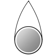 Annali Round Black Strap LED Mirror Wall Light - Lighting.co.za