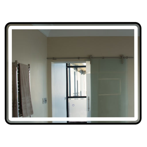 Anura Black Frame Rectangular LED Bathroom Mirror Wall Light - Lighting.co.za