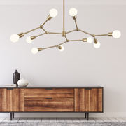 Molecule 9 Light Brass Pendant Light - Lighting.co.za