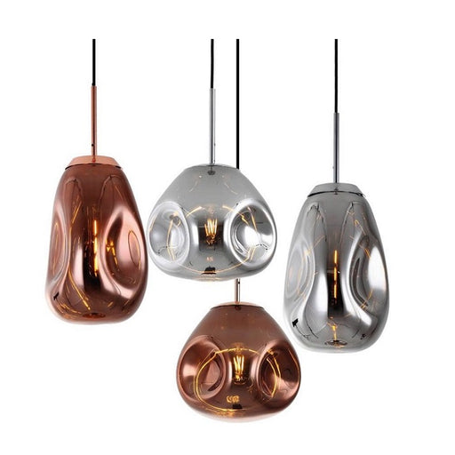 Morpheus Oval Or Round Copper Or Smoke Glass Pendant Light - Lighting.co.za