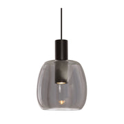 Madrid Black and Smoke Glass Pendant Light - Lighting.co.za