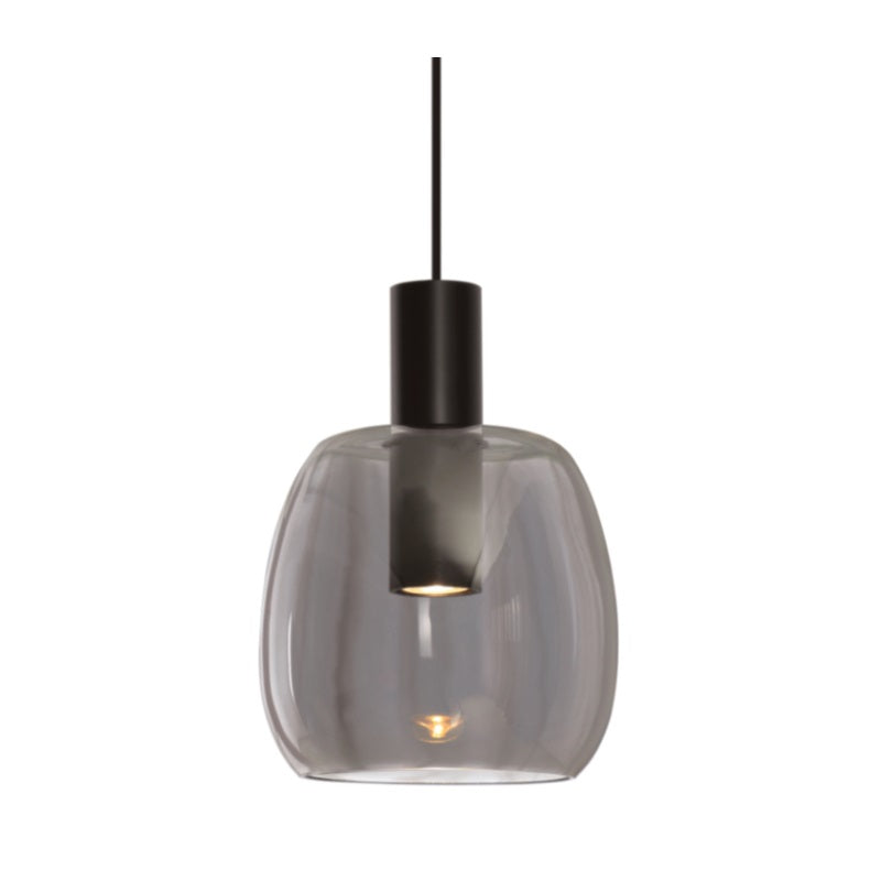 Madrid Black and Smoke Glass Pendant Light - Lighting.co.za