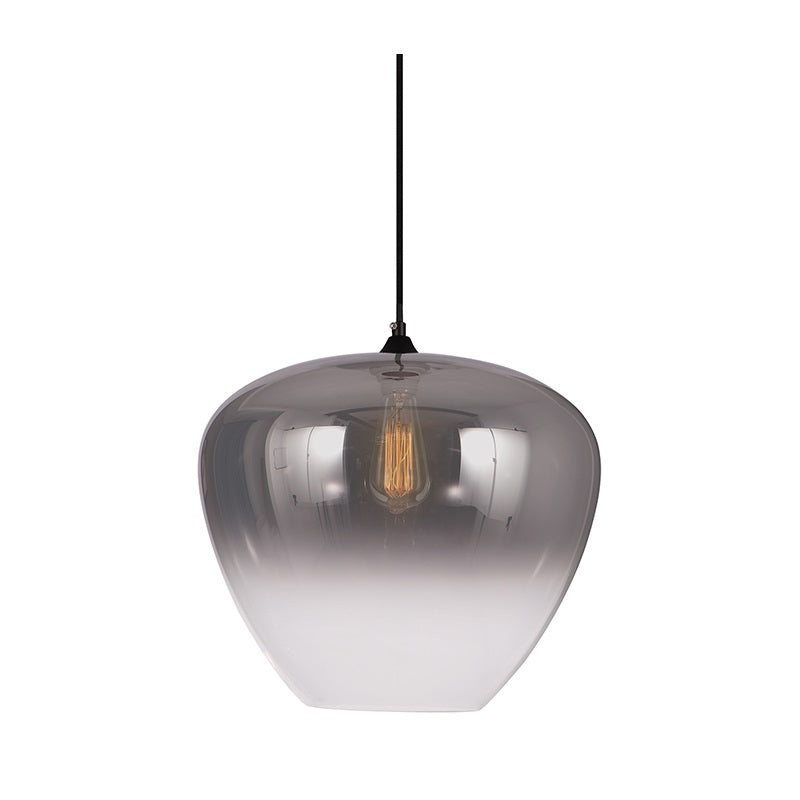 Mallorca Large Smoke Clear Ombre Glass Pendant Light - Lighting.co.za