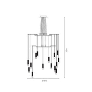 Marionette 15 Light Black Drop Pendant Light - Lighting.co.za