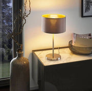 Maserlo Taupe Or Black Shade Table Lamp - Lighting.co.za