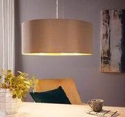 Maserlo Large Taupe Or Black Gold Shade Pendant Light - Lighting.co.za