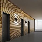 Matilda Black Or White Ribbed Round Up Down Facing Wall Light - Lighting.co.za