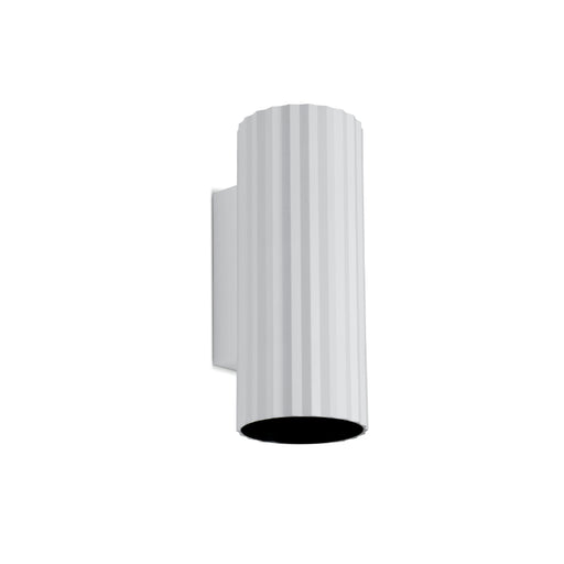 Matilda Black Or White Ribbed Round Up Down Facing Wall Light - Lighting.co.za