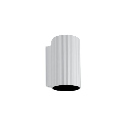 Matilda Black Or White Ribbed Round Down Facing Wall Light - Lighting.co.za