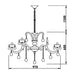 Michelle Rose Gold and Amber Crystal Chandelier - Lighting.co.za