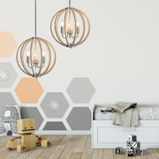 Mika Orb Wooden Bead Chandelier - Lighting.co.za