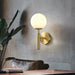 Milano Slim Frosted White Glass and Antique Brass Wall Light - Lighting.co.za