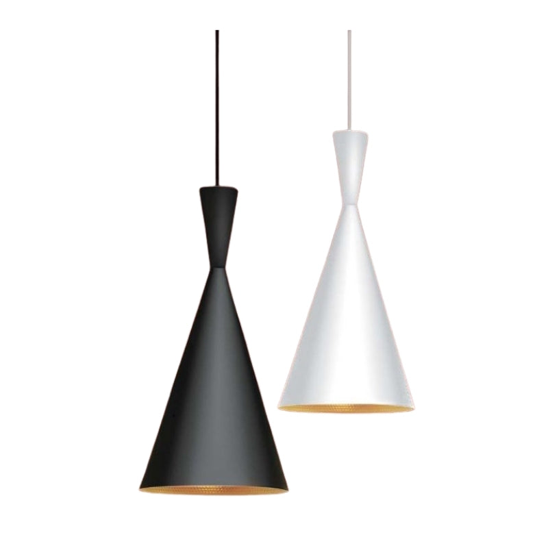 Miso 1 Black or White and Gold Nordic Pendant Light - Lighting.co.za