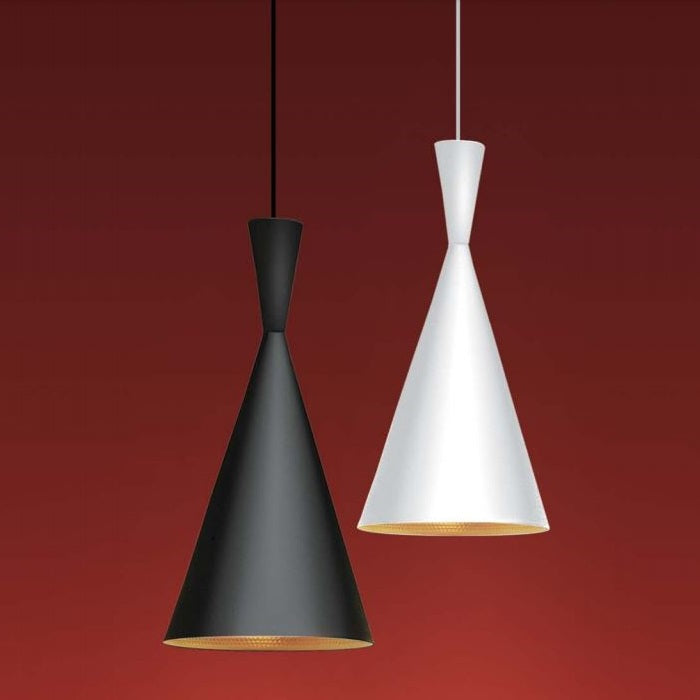 Miso 1 Black or White and Gold Nordic Pendant Light - Lighting.co.za
