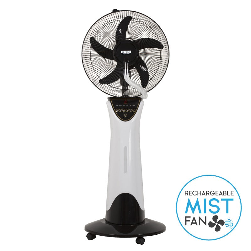 Adena Portable Rechargeable Mist Fan with LED Light - Lighting.co.za