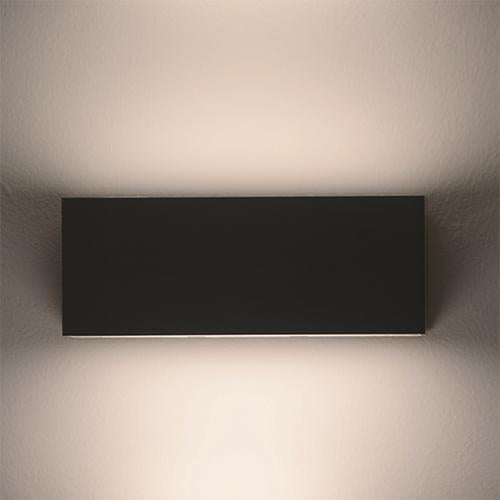 Mite Black | Grey Rectangular Up Down 12W LED Outdoor Wall Light - Lighting.co.za